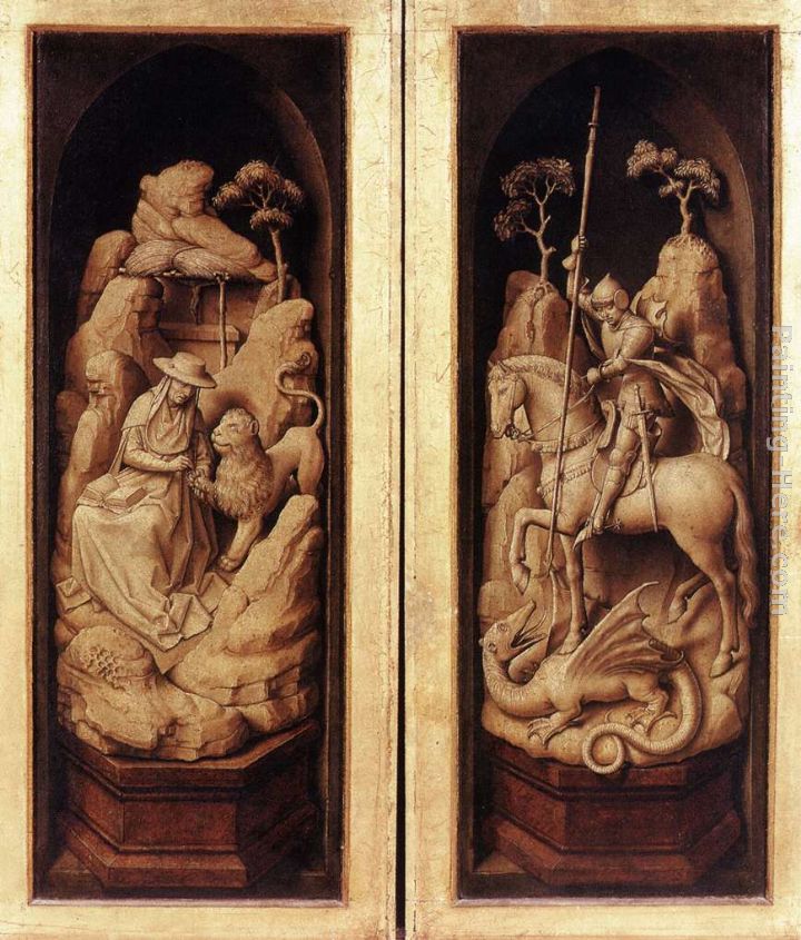Sforza Triptych exterior painting - Rogier van der Weyden Sforza Triptych exterior art painting